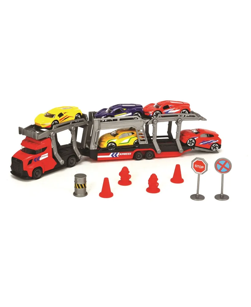 Dickie Toys Transporter Set with 5 Die-Cast Cars