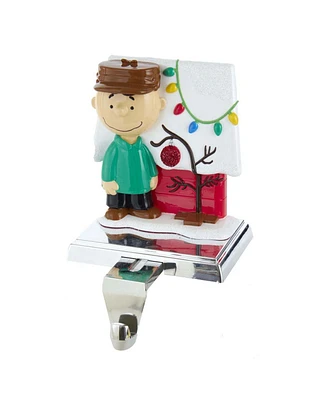 Kurt Adler 5" Peanuts Charlie Brown with Doghouse Stocking Holder