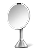 simplehuman 8" Round Sensor Makeup Mirror with Touch-Control Dual Light Settings