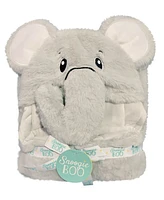 Snoogie Boo Ultra-soft Baby Faux Fur Hooded Towel, 30" x 36"