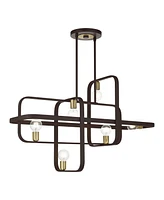 Bergamo 6 Lights Linear Chandelier