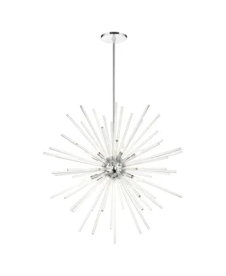 Utopia 12 Light Foyer Pendant Chandelier - Silver