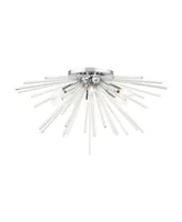 Utopia 6 Lights Flush Mount - Silver