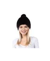 Marcus Adler Women's Cozy Stretch Luxe Faux Fur Pom Hat