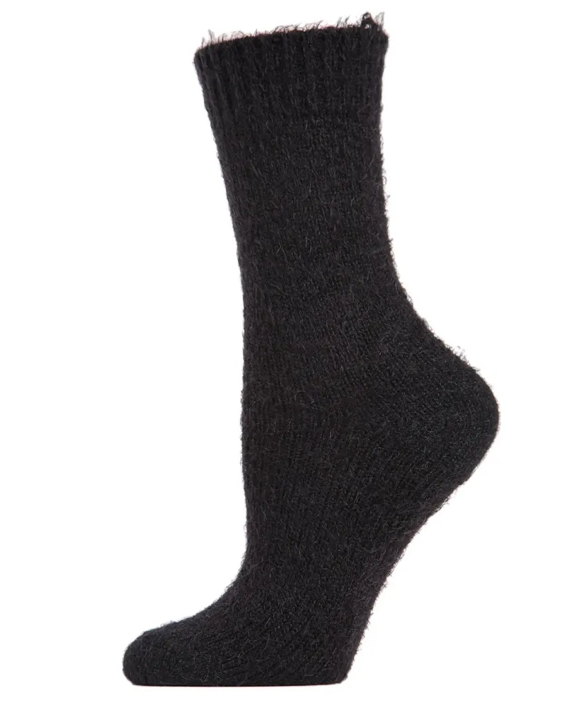 Warm Solid Plush Women's Crew Socks