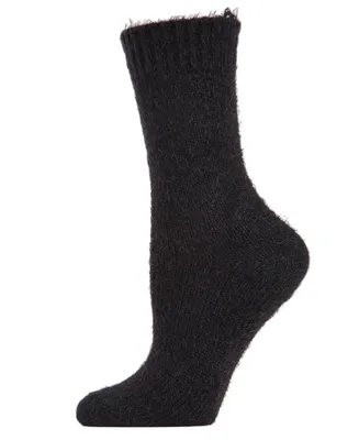 Warm Solid Plush Women's Crew Socks