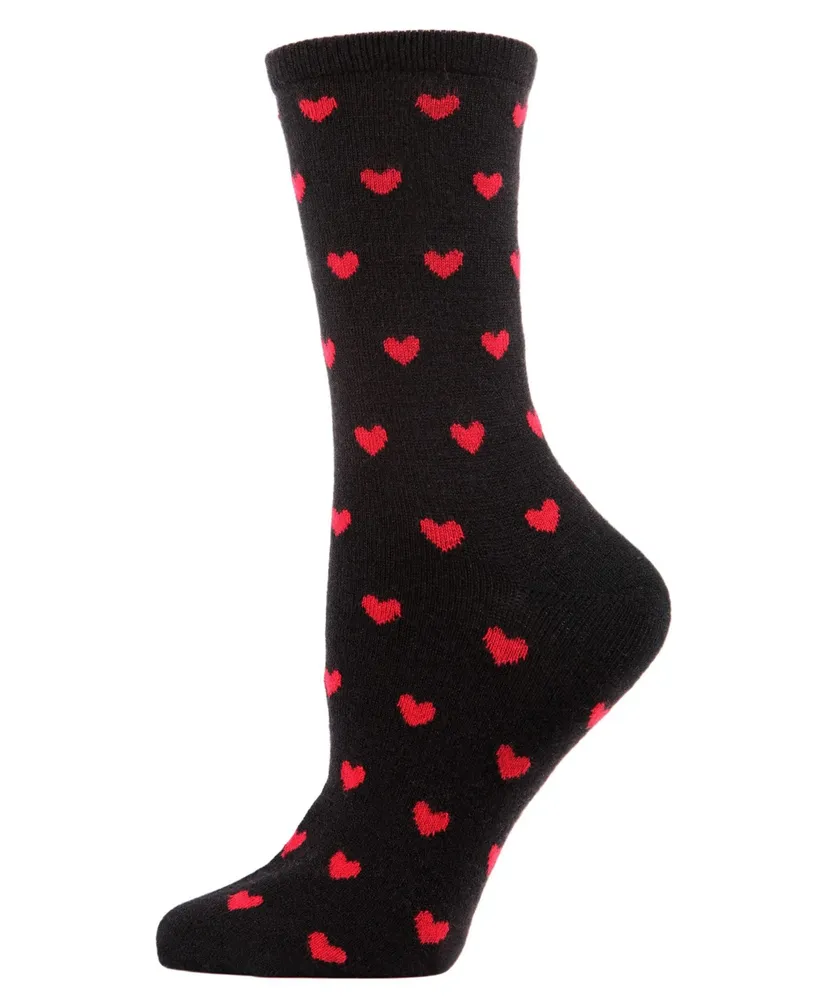 Hearts Cashmere Women's Crew Socks