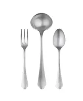 Mepra Serving Set Fork Spoon and Ladle Dolce Vita Flatware Set, Set of 3 - Silver