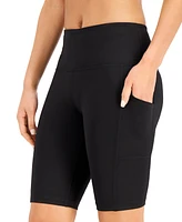 Id Ideology Women's Compression High-Rise 10" Bike Shorts, Created for Macy's