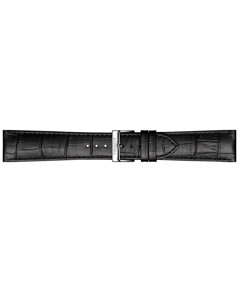 Tissot Men's Swiss Automatic Classic Dream Black Leather Strap Watch 42mm