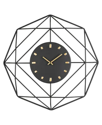 Glitzhome Modern Metal Golden Wall Clock
