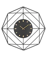 Glitzhome Modern Metal Golden Wall Clock