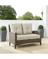 Rockport Outdoor Wicker High Back Loveseat