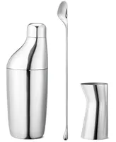 Georg Jensen Sky Cocktail Set - Shaker, Stirring Spoon and Jigger, 3 Piece