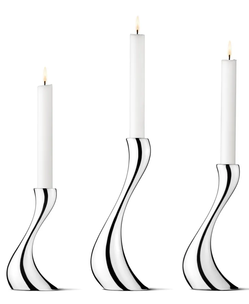 Georg Jensen Cobra Candleholder Set, 3 Piece