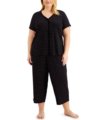 Charter Club The Everyday Cotton Plus Size Capri Pajamas Set, Created for Macy's