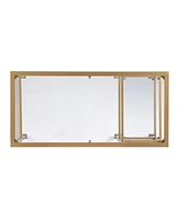 Joal Gold Metal or Glass Writing Desk