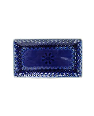 Euro Ceramica Peacock 12" Rectangular Platter