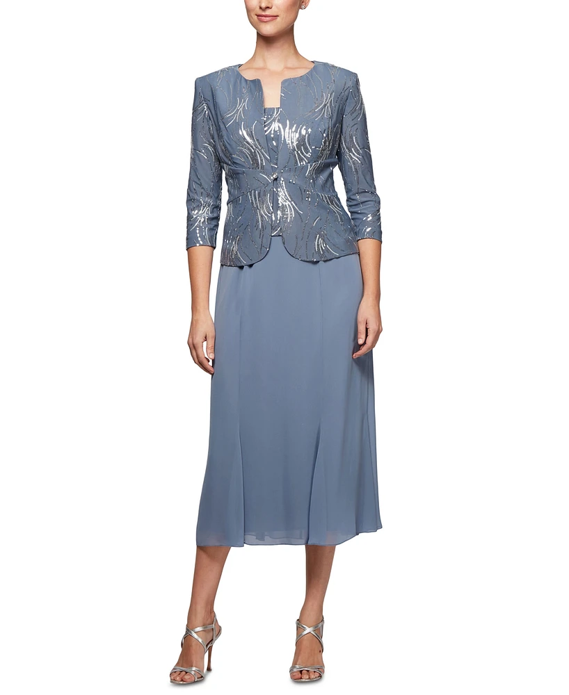Alex Evenings 2-Pc. Embellished Jacket & A-Line Dress Set