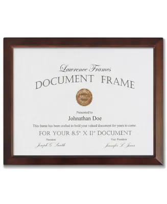 Walnut Wood Document Picture Frame - Estero Collection, 8.5" x 11"