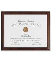 Walnut Wood Document Picture Frame - Estero Collection, 8.5" x 11"