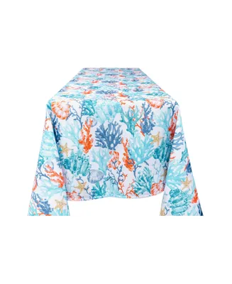 Lintex Coralee Indoor Outdoor 100% Polyester Tablecloth - Coral Pattern
