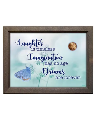 Laughter, Imagination, Dreams with Butterfly Coin in Frame