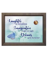 Laughter, Imagination, Dreams with Butterfly Coin in Frame