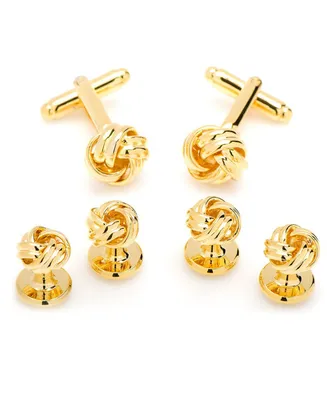 Men's Knot Cufflink and Stud Set