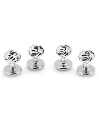 Men's Knot 4 Piece Stud Set - Silver