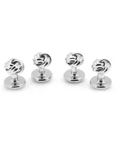 Men's Knot 4 Piece Stud Set - Silver