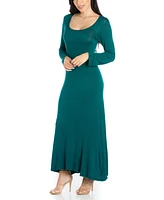 24seven Comfort Apparel Women's Long Sleeve T-Shirt Maxi Dress