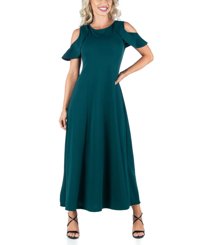 Women's 24Seven Comfort Apparel Flowy Print Maxi Dress