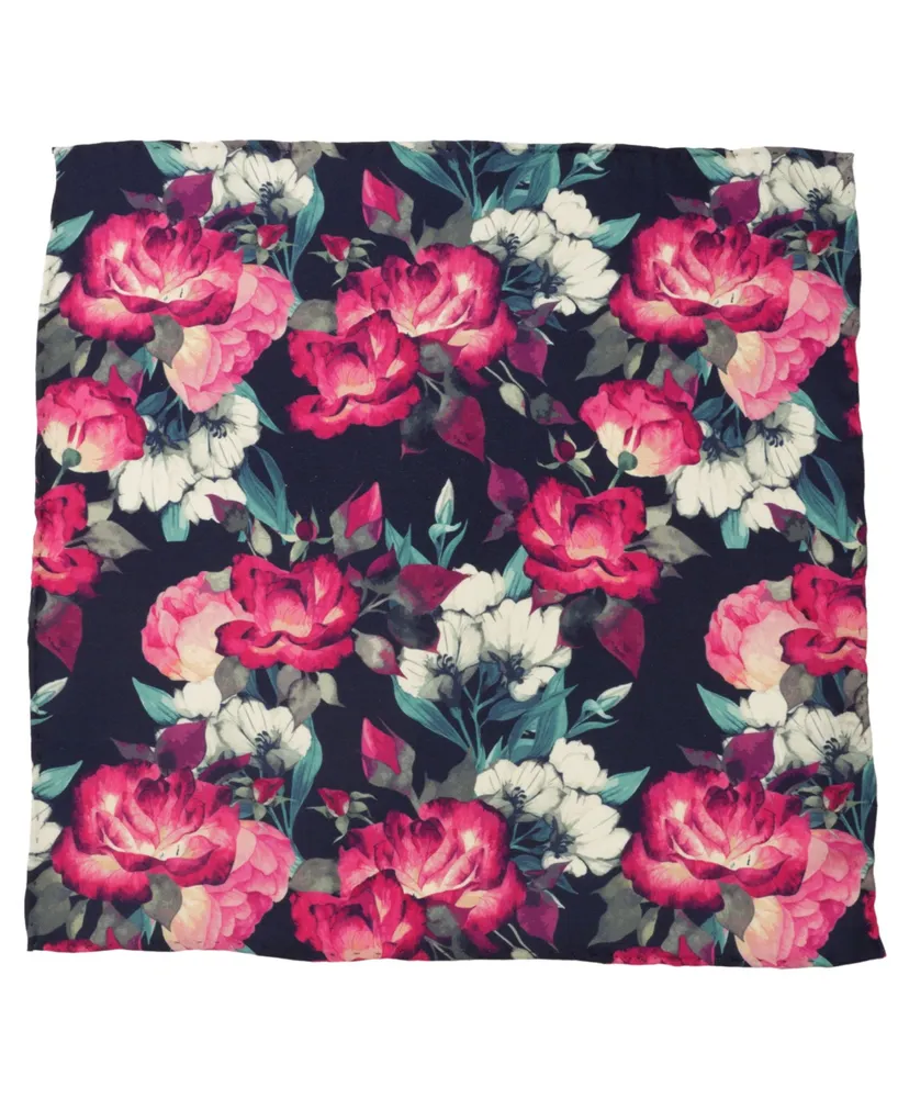 Men's Painted Floral Pocket Square