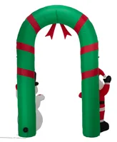 Glitz home 8' Inflatable Santa Snowman Gate Arch