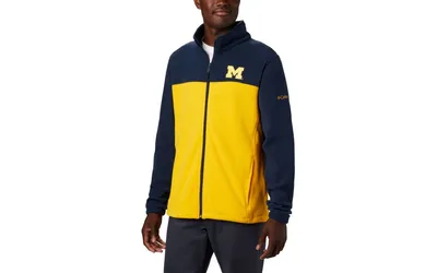 Columbia Michigan Wolverines Men's Flanker Jacket Iii Fleece Full Zip