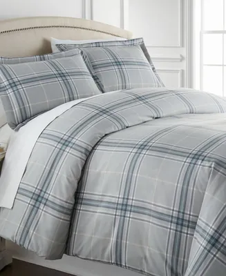 Ultra-Soft Plaid Down Alternative 3 Piece Comforter Set, Full/Queen