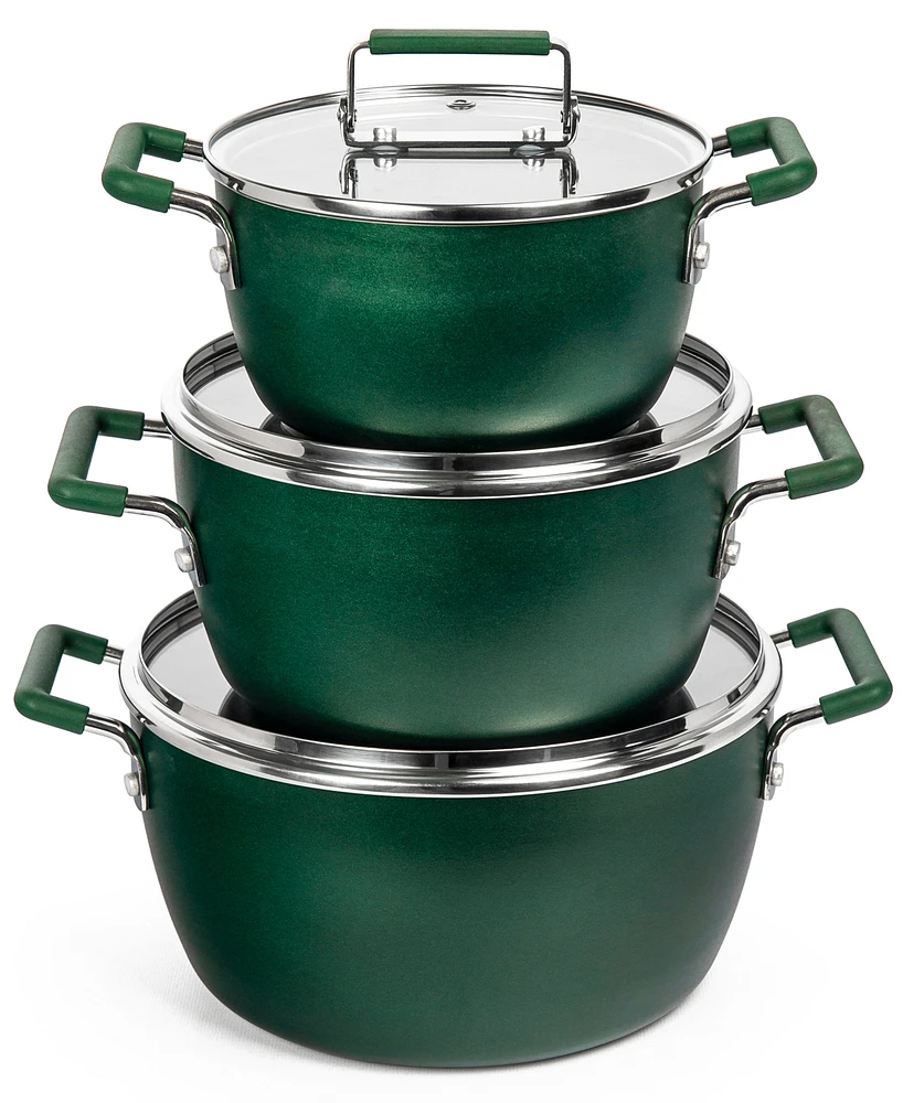 Granitestone 6-Piece Nonstick Nesting Stock Pots Set