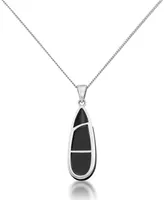 Onyx Elongated Pendant and a Curb Chain