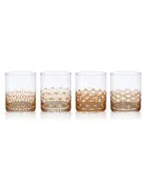 Mikasa Art Deco Double Old Fashioned Set of 4, 13 oz