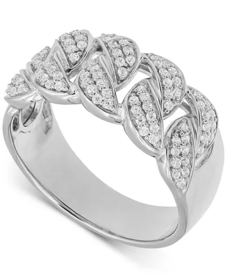 Men's Diamond Chain Link Ring (1/2 ct. t.w.) 10k White Gold (Also Yellow Gold)