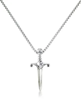 Andrew Charles by Andy Hilfiger Men's Dagger 24" Pendant Necklace in Stainless Steel