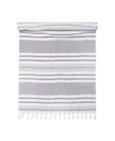 Superior Racer Stripe Fouta Beach Towel with Tassels