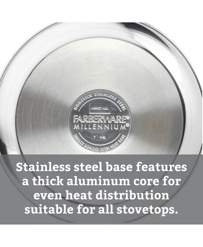 Farberware Millennium Stainless Steel Nonstick 10-Pc. Cookware Set