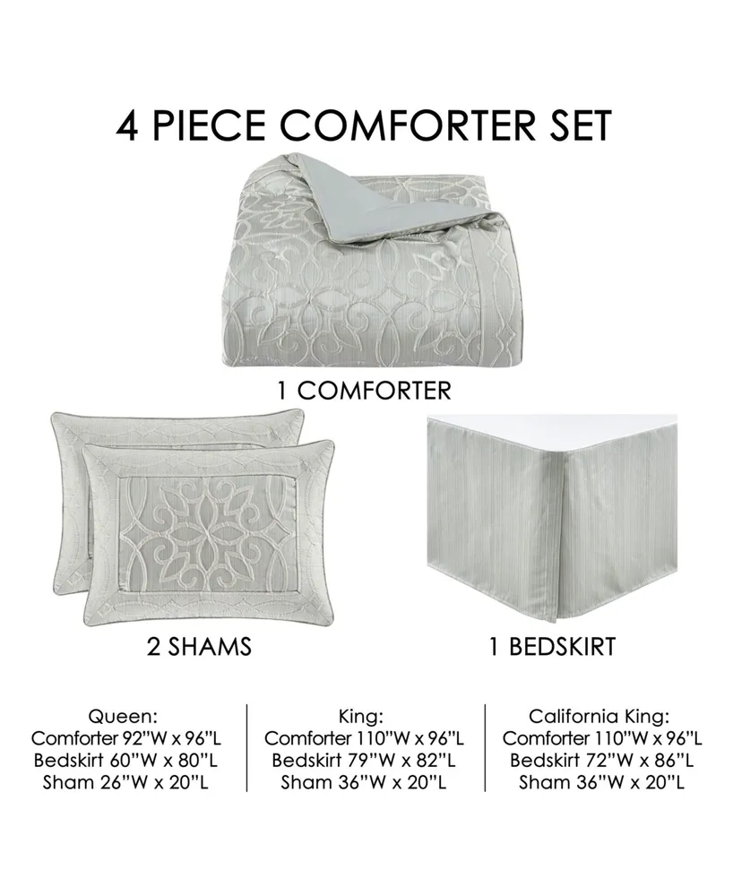 Five Queens Court Nouveau 4-Pc. Comforter Set