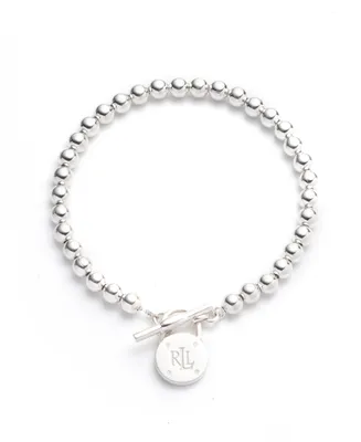Lauren Ralph Lauren Polished Bead Toggle Bracelet in Sterling Silver