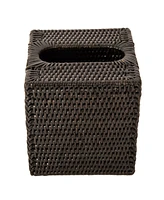 Artifacts Rattan Column Tissue Box Cover