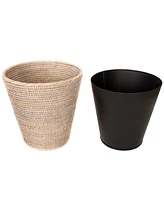 Artifacts Rattan Round Taper Waste Basket