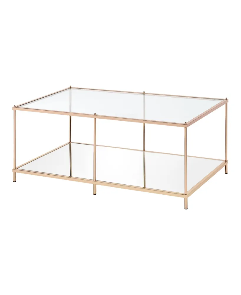 Furniture of America Tromso Open Shelf Coffee Table - Gold