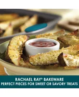 Rachael Ray Nonstick Bakeware Cookie Pan and Turner Spatula Set, 5-Pc., Marine Blue Handles